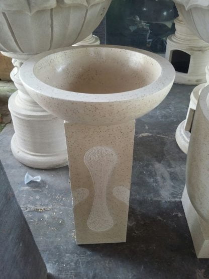 Washtafel Motif Pahat Kasar