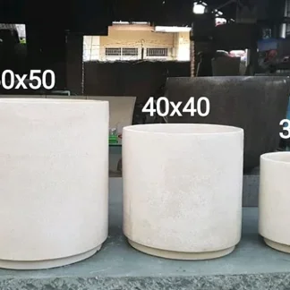 Pot Silinder Terrazo Glossy 60x50cm