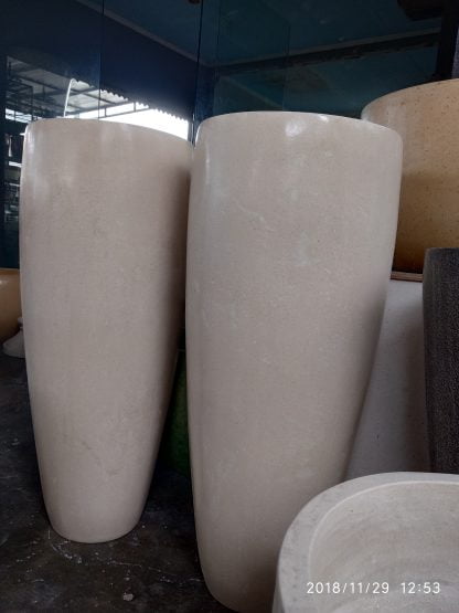 Pot Terrazzo Bulat Tinggi 90cm Diameter 30cm - Image 3