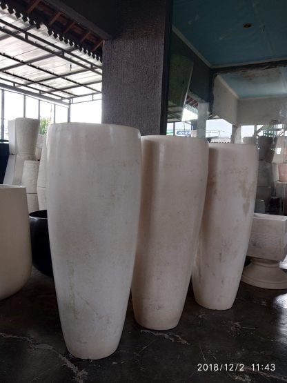 Pot Terrazzo Bulat Tinggi 90cm Diameter 30cm