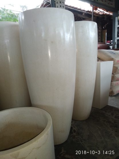 Pot Terrazzo Bulat Tinggi 90cm Diameter 30cm - Image 2