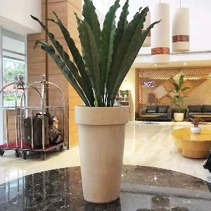 Pot Terrazzo Jumbo Glossy Tinggi 130cm Diameter 70cm