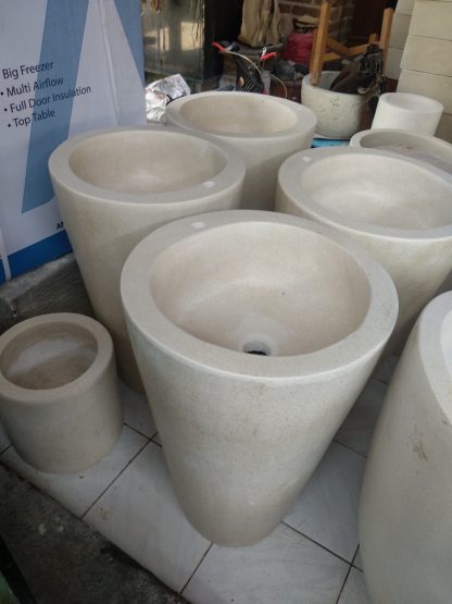 Washtafel Terazzo Vas Glossy Tinggi80cm Diameter40cm - Image 3