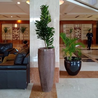 Pot Premium Terrazzo Silinder Glossy 100cmX40cm