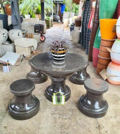 Meja Taman Bahan Teraso Glossy - Image 4
