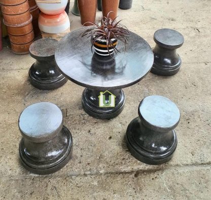 Meja Taman Bahan Teraso Glossy - Image 5