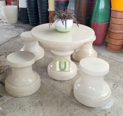 Meja Taman Bahan Teraso Glossy - Image 3
