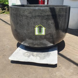 Pot Vas Teraso Hitam Glossy