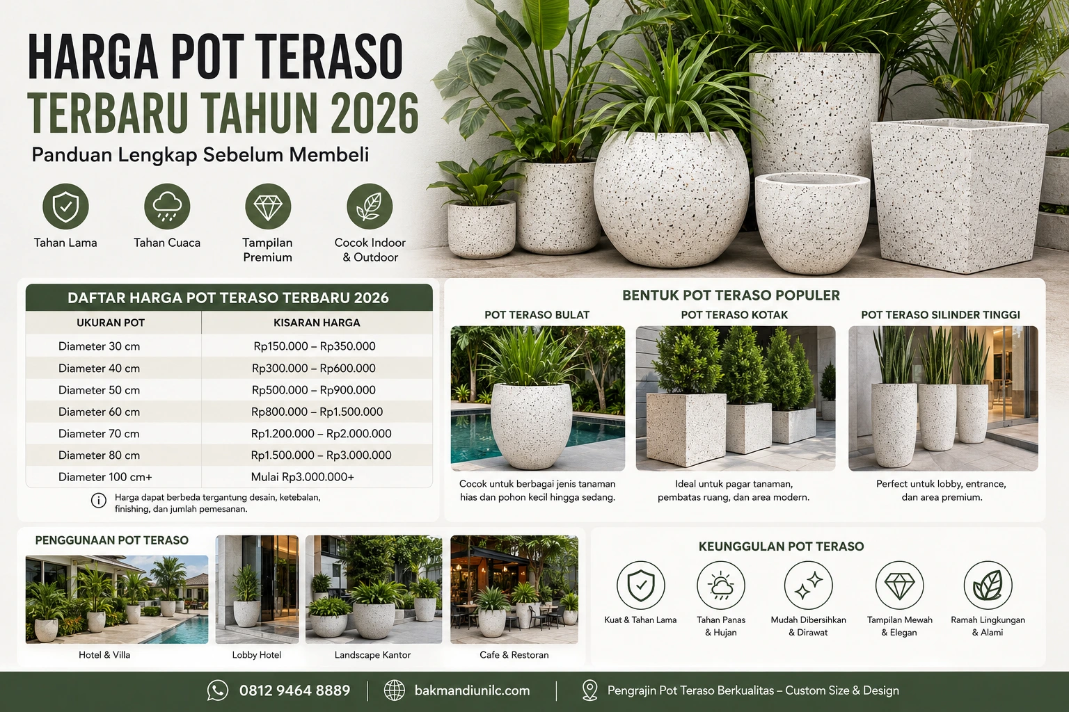 harga pot teraso terbaru 2026